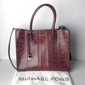 Michael Kors Mercer Large Snake Satchel